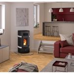 Justus Pelletofen Sia Stahl Schwarz-Weiß 8 kW mit Automatik