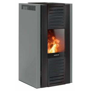 Justus Pelletofen Sirkos Aqua 2.0 Stahl Taupe 9,4 kW wasserführend