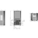 Justus Pelletofen Sirkos Aqua 2.0 Stahl Taupe 9,4 kW wasserführend