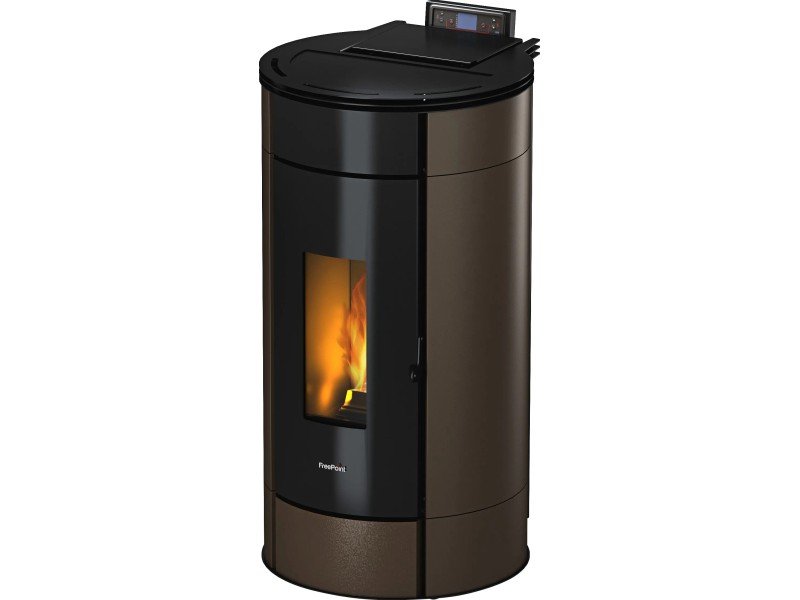 Freepoint Pelletofen Globe Stahl Braun 10,5 kW mit Automatik