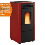 Firefix Pelletofen Ketty Stahl Schwarz-Bordeaux 6,3 kW