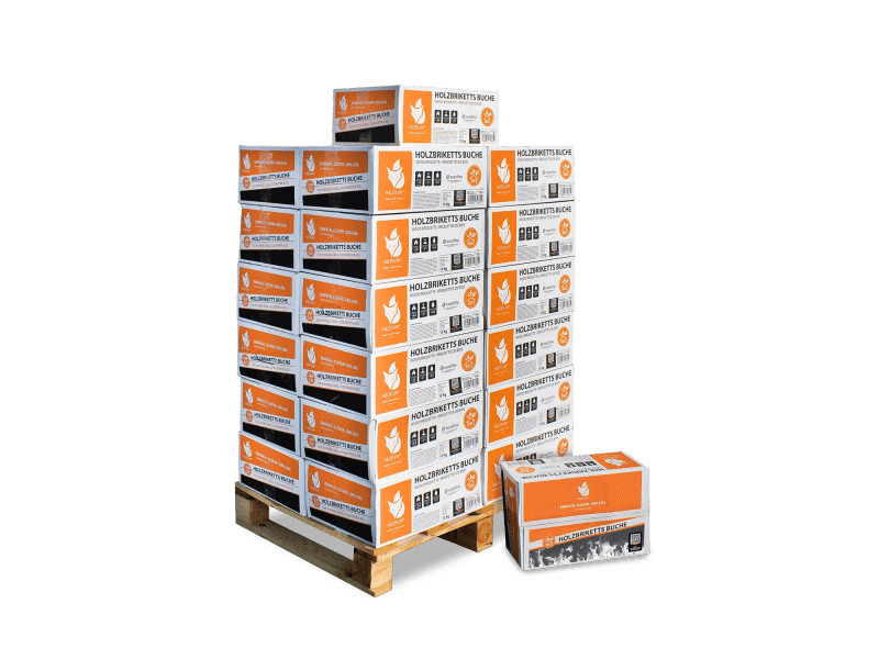 Heizfuxx Nestro M Holzbriketts Hartholz im Karton 12kg x 2 Karton 24kg