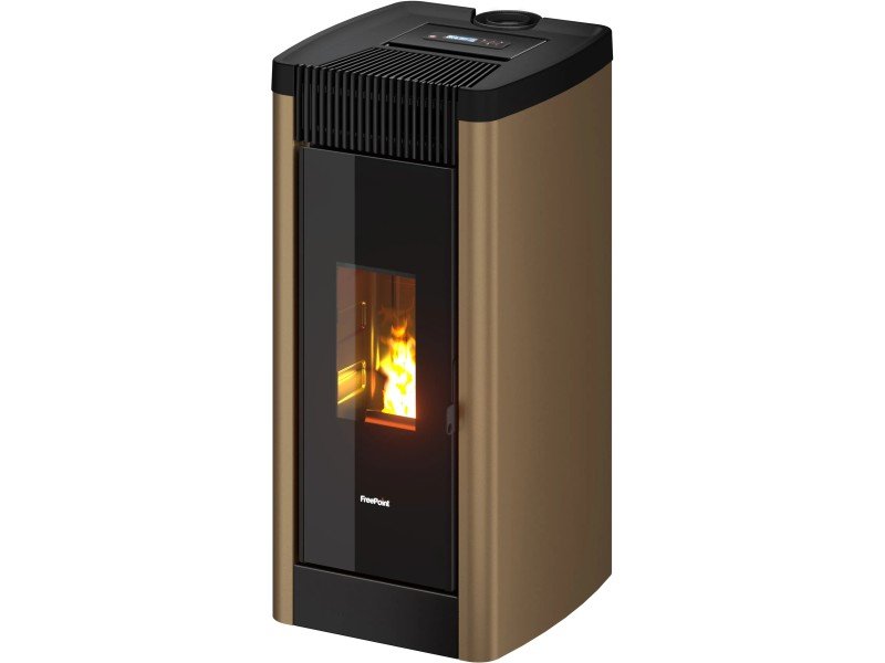 Freepoint Pelletofen STEE Stahl Bronze 8,5 kW