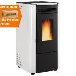 Firefix Pelletofen Ketty Stahl Schwarz-Weiß 6,3 kW