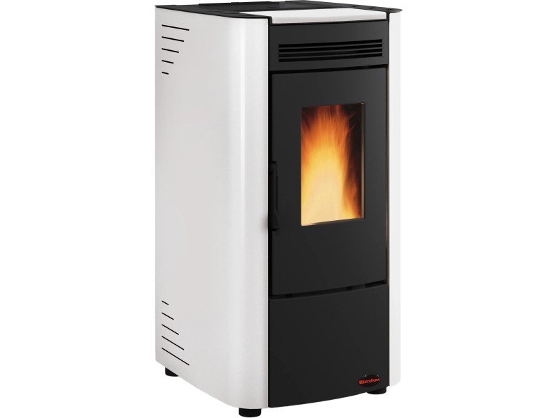 Firefix Pelletofen Ketty Stahl Schwarz-Weiß 6,3 kW