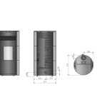 Justus Pelletofen Norta Stahl Seidenweiß 8 kW mit Automatik