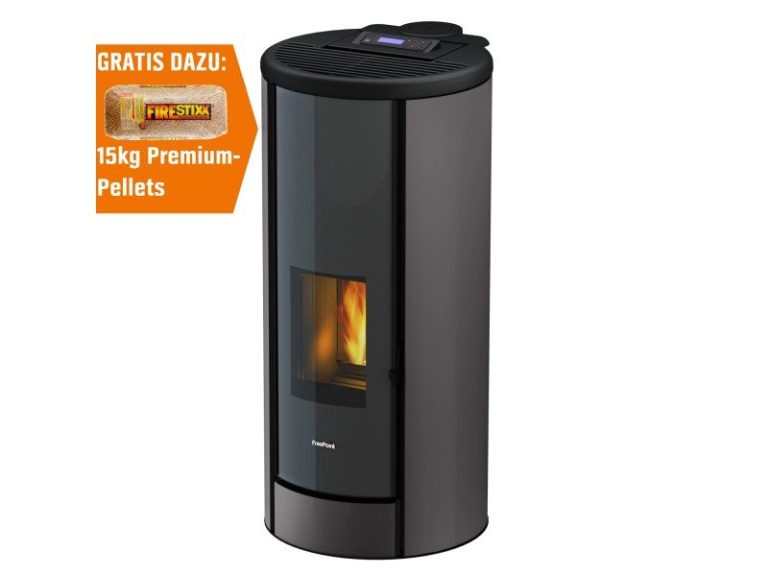 Freepoint Pelletofen Breeze Stahl Titan 9,1 kW mit Automatik