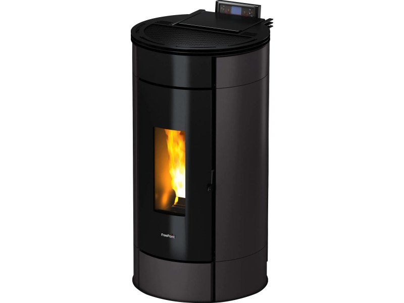 Freepoint Pelletofen Globe Stahl Anthrazit 10,5 kW mit Automatik