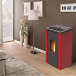 PEGASO Pelletofen Vera Stahl Bordeaux 7 kW mit Automatik