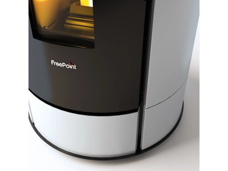 Freepoint Pelletofen Globe Stahl Weiß 10,5 kW mit Automatik