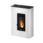 Freepoint Pelletofen Atri Metall Weiß 4,9 kW mit Automatik