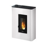 Freepoint Pelletofen Roxy Stahl Weiß 7 kW
