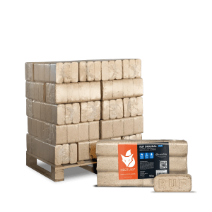 Heizfuxx RUF Original Blue Holzbriketts Nadelholz 10kg x 30 Gebinde 300kg Palette