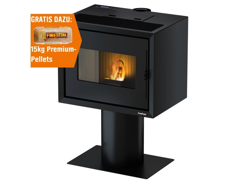 Freepoint Pelletofen Modo Stahl Schwarz 9,3 kW