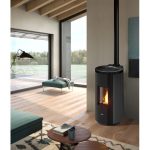 PEGASO Pelletofen Floyd Stahl Anthrazit 7,7 kW mit Automatik