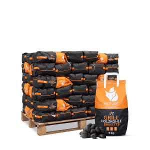 Heizfuxx Grillbriketts 5kg x 60 Sack 300kg 60er Palette