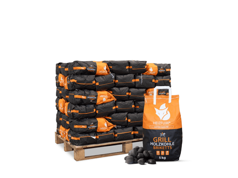 Heizfuxx Grillbriketts 5kg x 60 Sack 300kg 60er Palette