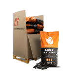 Heizfuxx Grillholzkohle in Gastro-Qualität 10kg x 12 Sack 120kg Palette