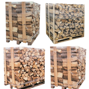 Kaminholz 30 cm – 4 Paletten mit insgesamt 12 Ster – Hartholzmischung
