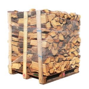 Kaminholz 40 cm – 4 Paletten – 2× Weißeiche und 2× Buche/Hainbuche – extra trocken