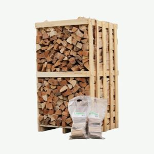 Getrocknetes Buchenholz – gleichmäßige Verbrennung – Holzbox 1,8 m³